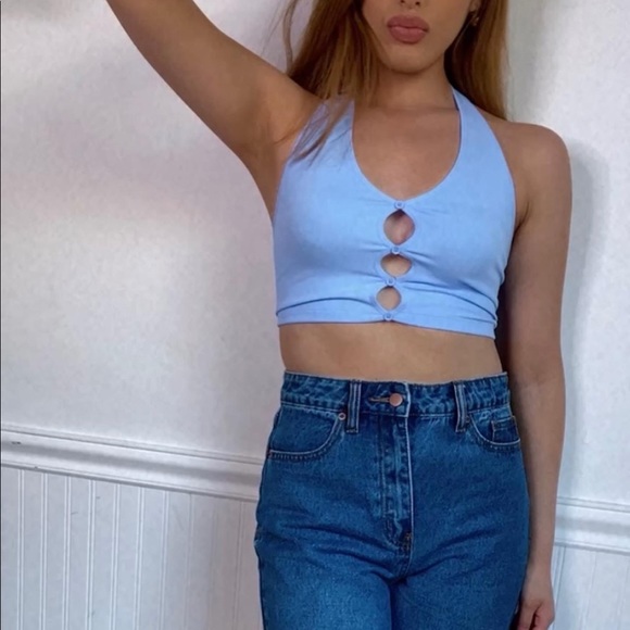 Blue halter top - Picture 3 of 4